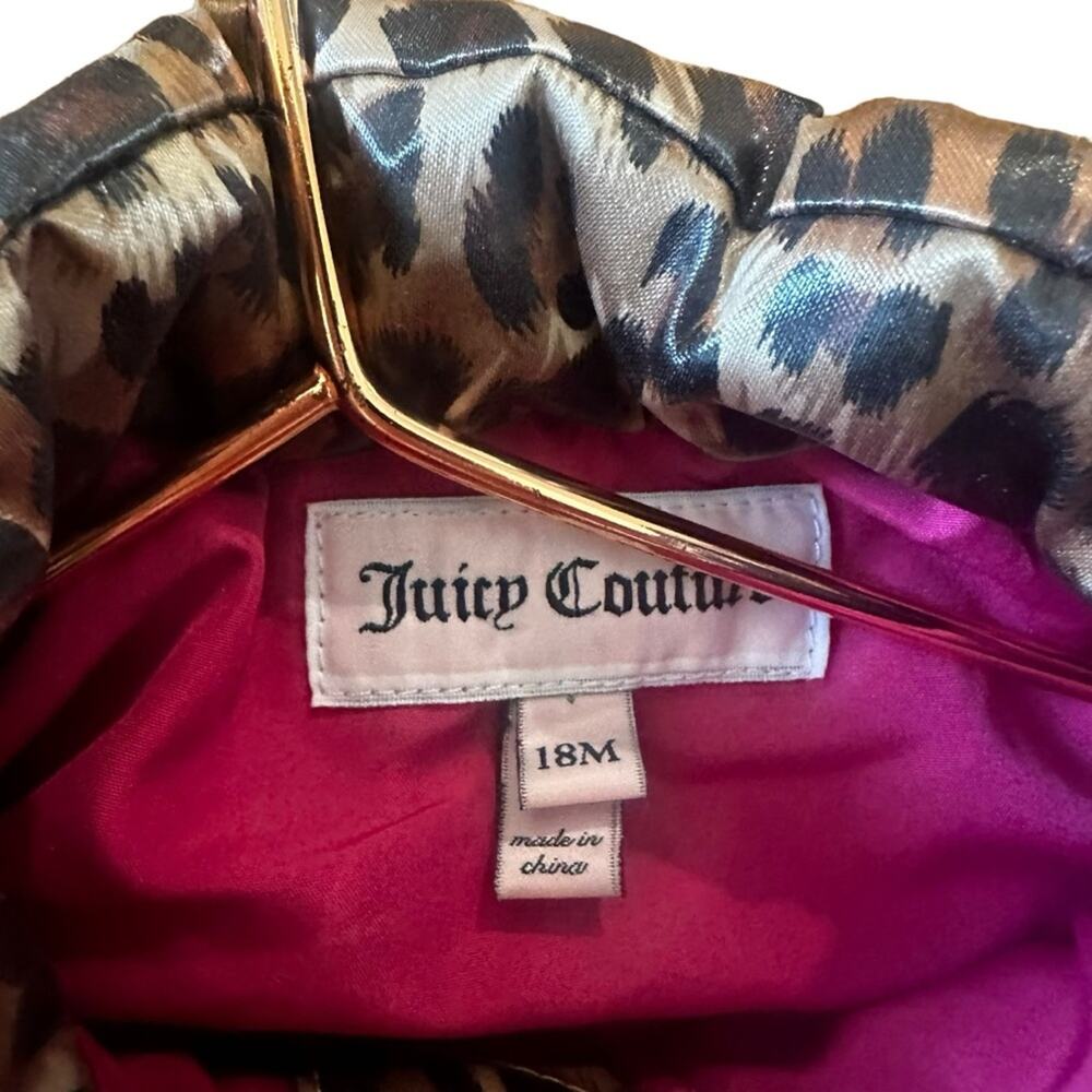 Juicy Couture kids leopard puffer coat size 18 month - Picture 2 of 6